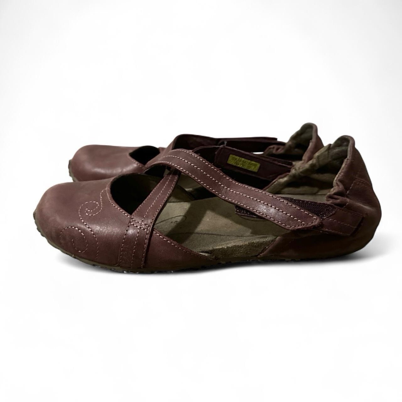 Ahnu Karma Latitude Leather Shoe Burgundy Women’s Size 6 Yoga Gorpcore Boho