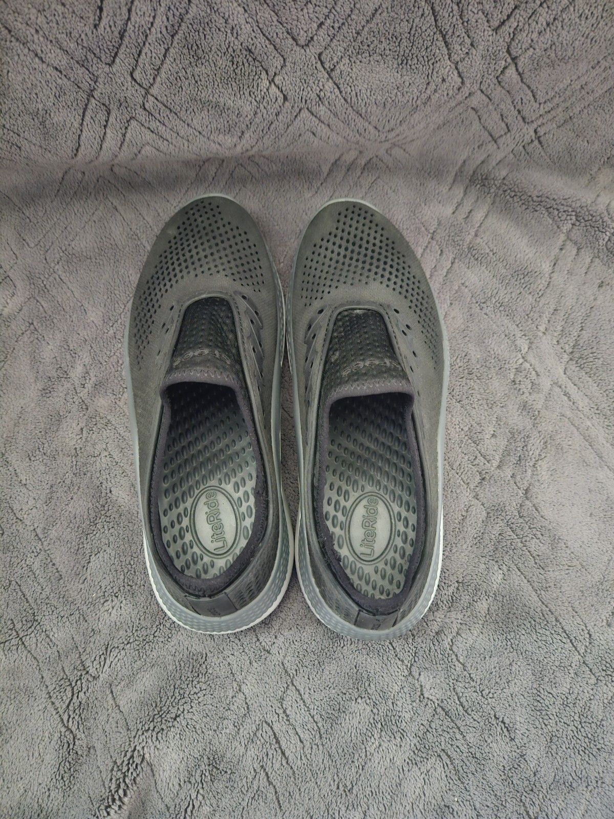 Crocs Literide 360 Pacer Womens Sz 8 Black Lace Up Sneakers Walking Water Shoes