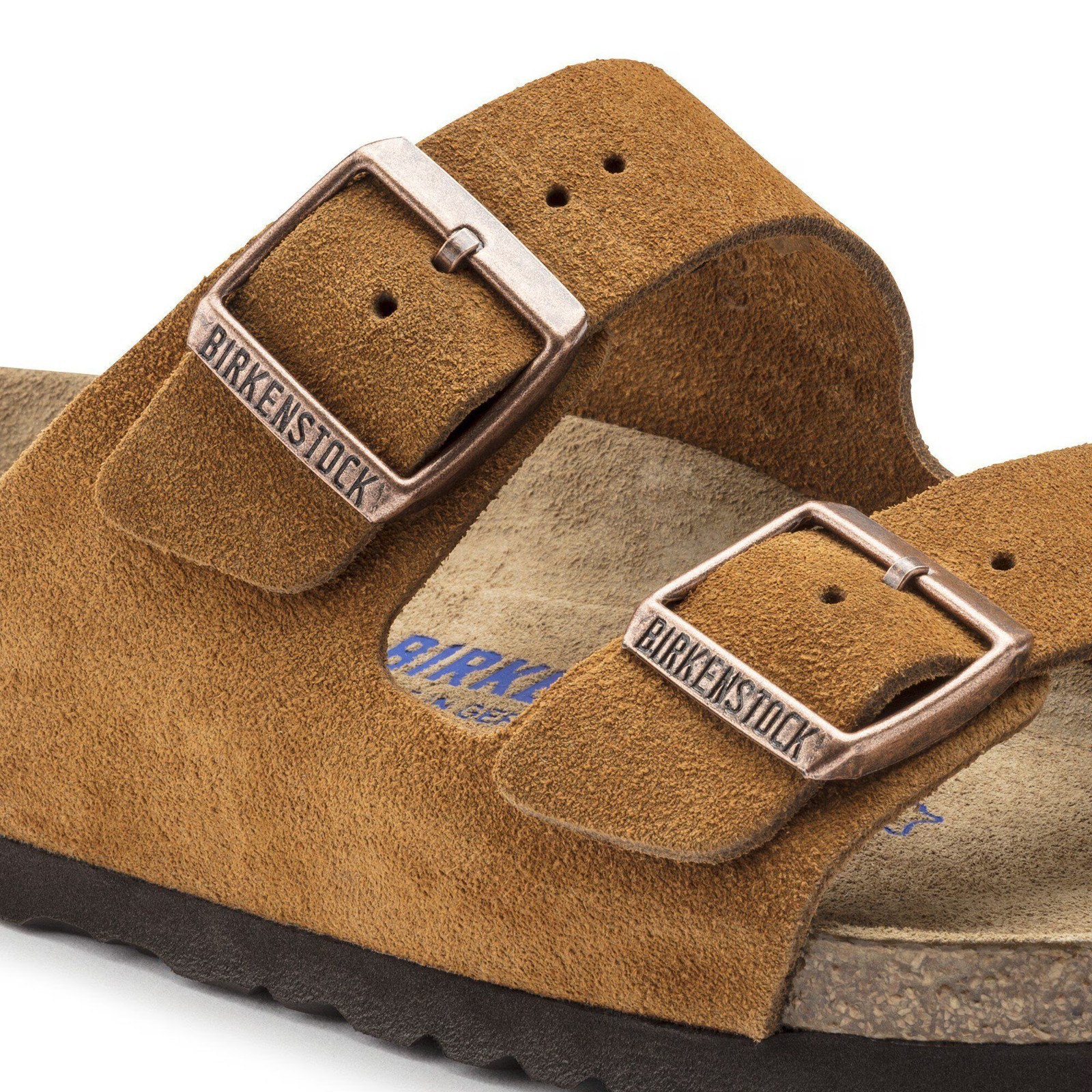 Birkenstock Arizona Soft Footbed Suede Leather Sandals – Mink