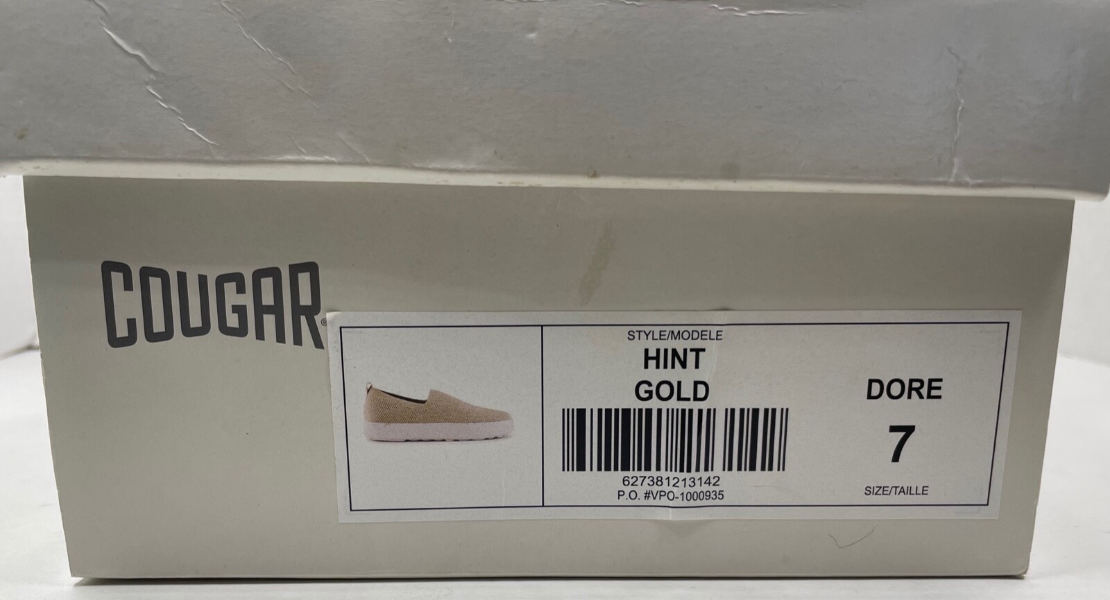 Woman Casual Shoes Size 7 – Cougar Comfort Flat Gold – New Good Condition
