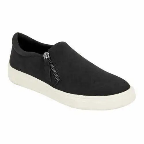 Kensie Women’s Sneakers Soren Casual Slip-on Zipper Low Top Fashion Shoe 6.5 New