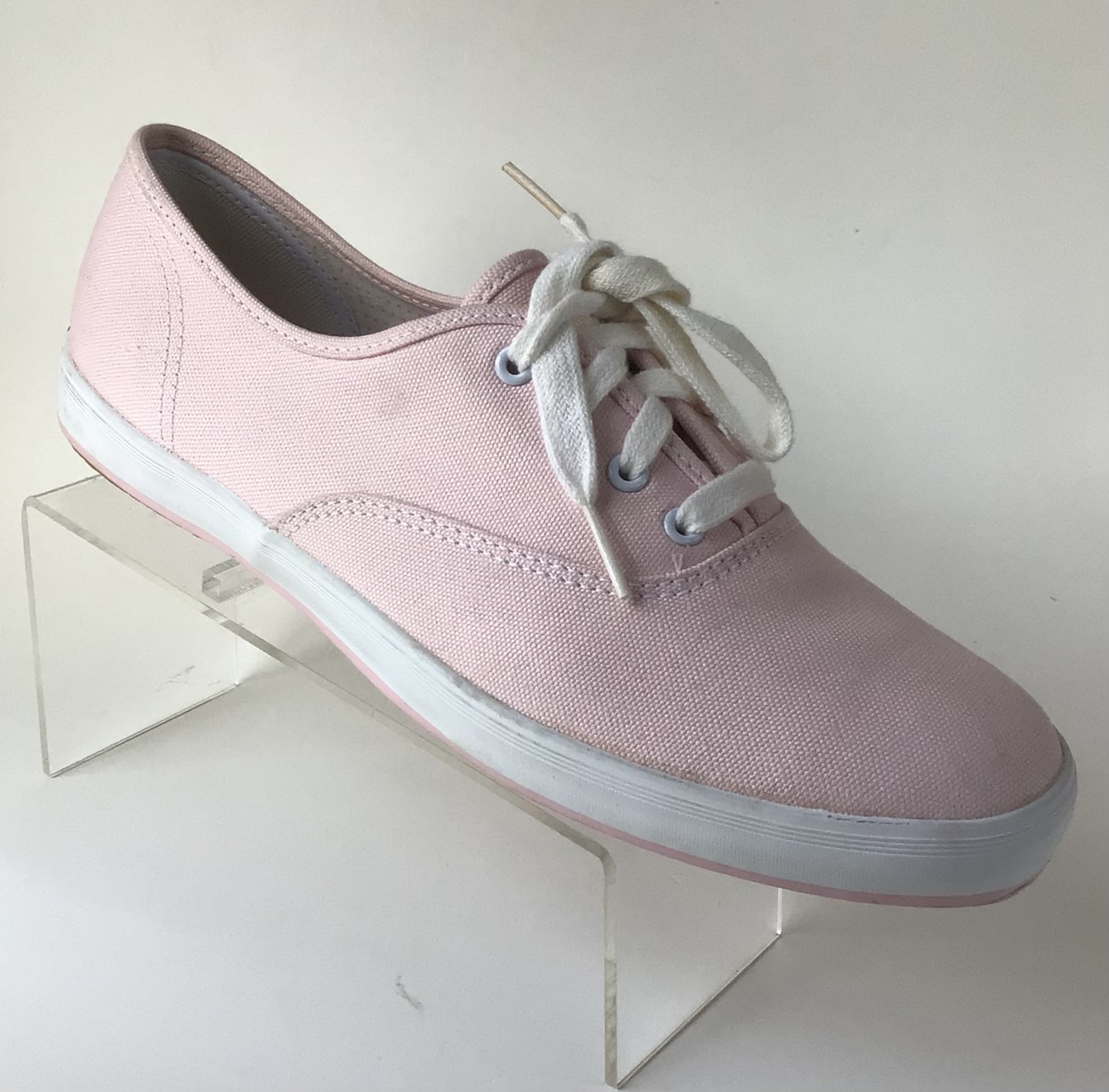 KEDS Champion Casual Lace Up Canvas Sneakers, Pink Coral (Size 8)