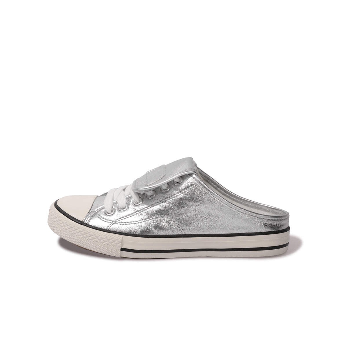 Women Mule Sneakers Slip On Backless Casual Loafers Non Slip Comfort Flat Shoes
