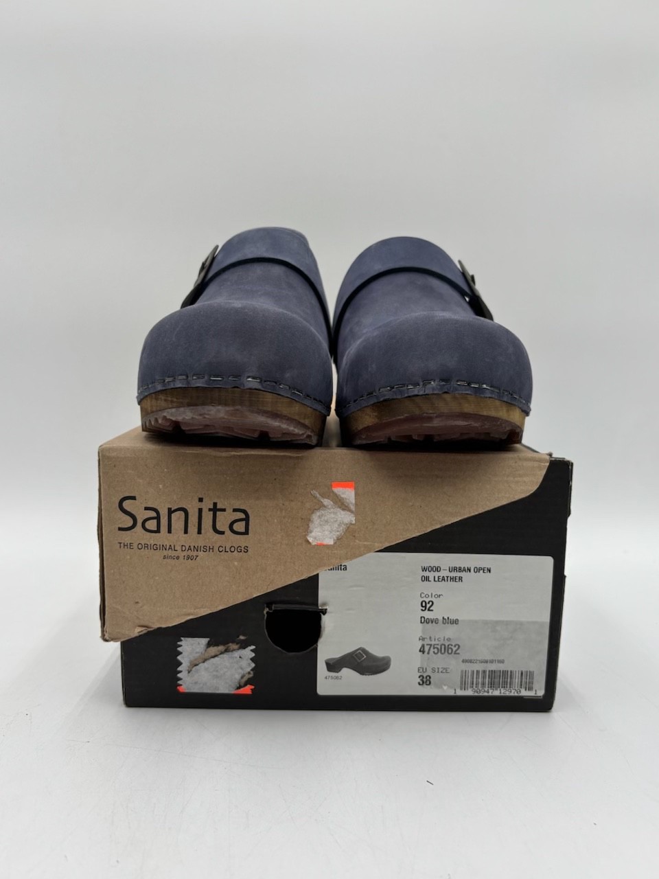 Sanita WOOD-URBAN OPEN OIL DOVE 475062 Women’s NEW Clog Blue EU Size 38