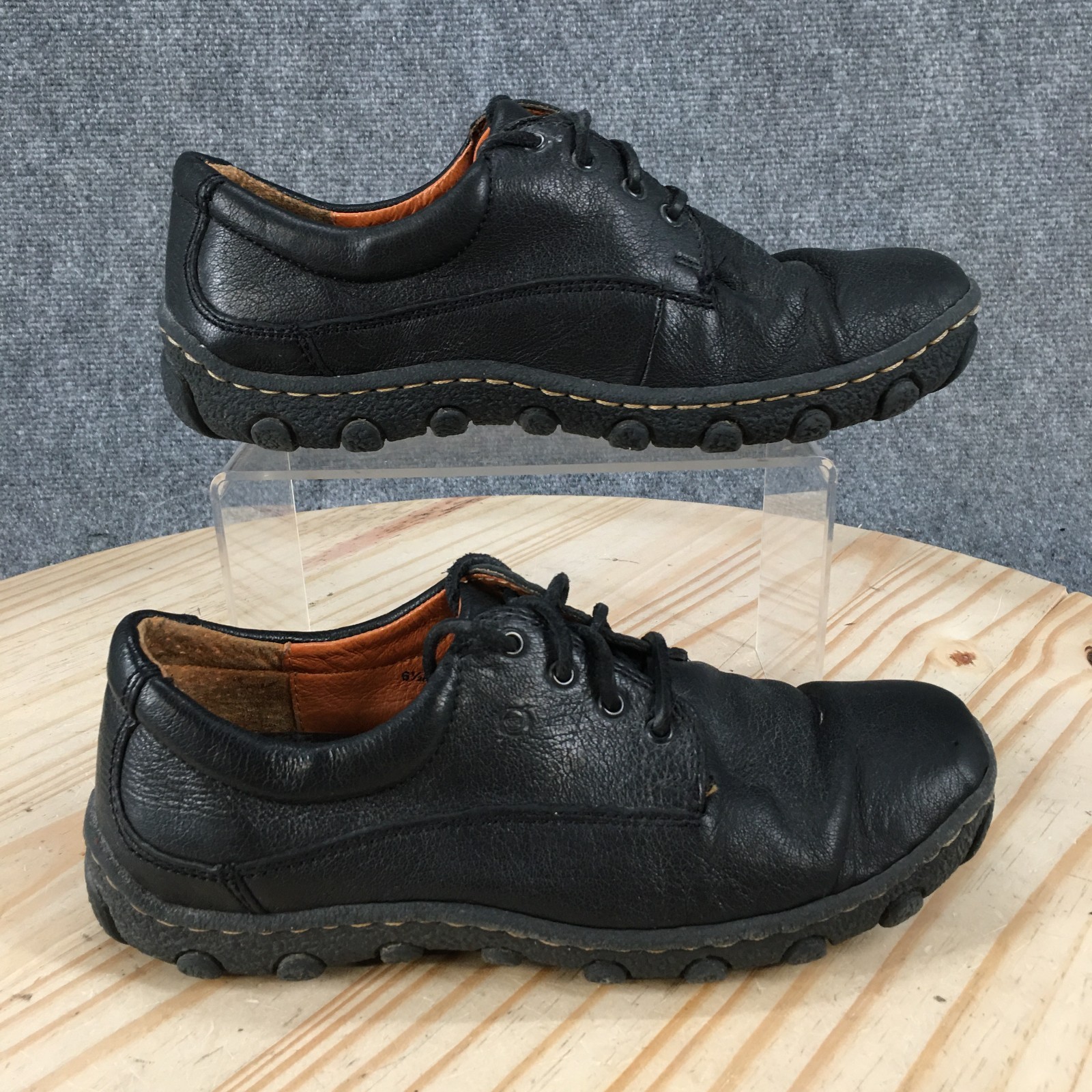 Born Shoes Womens 6.5 M Black Oxford Leather Comfort Casual W3209 Lace Up