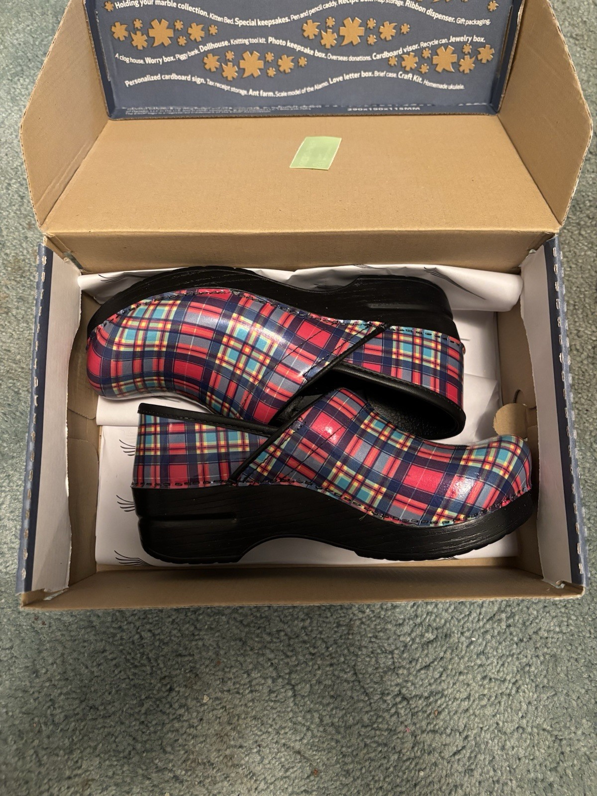 Dansko Women’s 7 Professional Color Block Patent Leather Size 37 Nursing Clogs