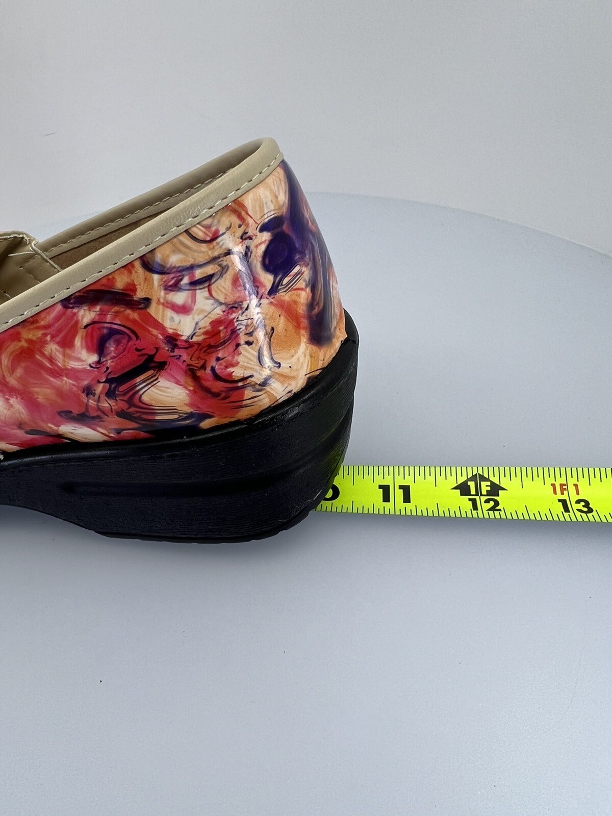 Rasolli Nursing Clog Size 10 Multicolor Floral Lightweight Slip on Shoe