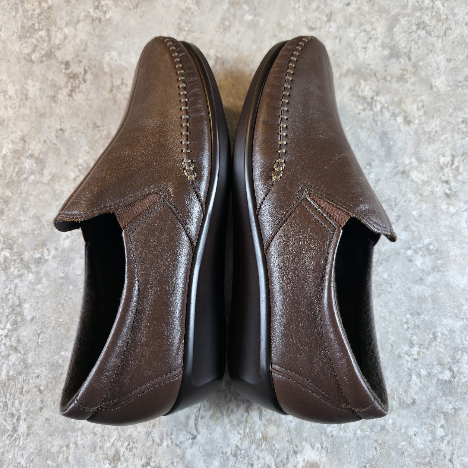 SAS Women’s Dream Tripad Comfort Slip-On Loafer Brown Leather Shoe Size 9.5 New