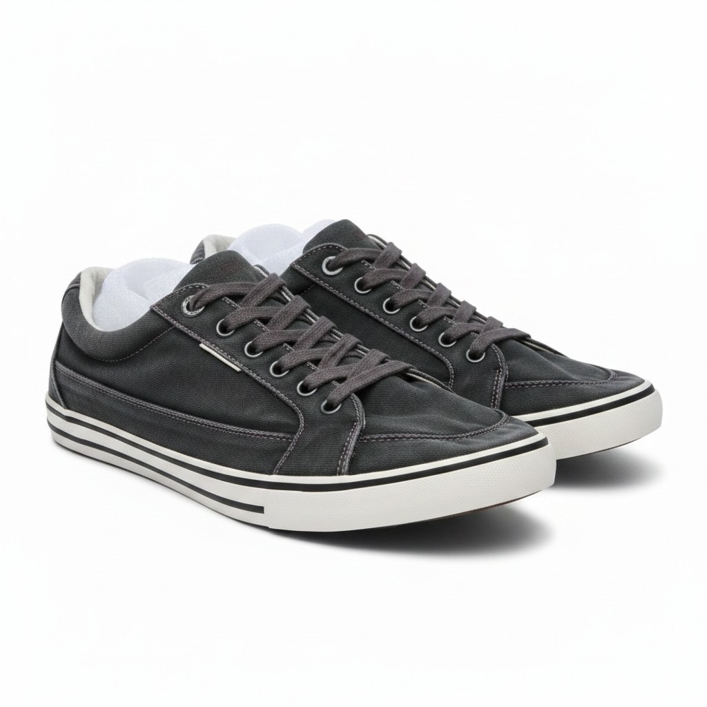 Taos Moc Star Gray Wash Lace Up Canvas Sneakers Shoes Womens Size‎ 9