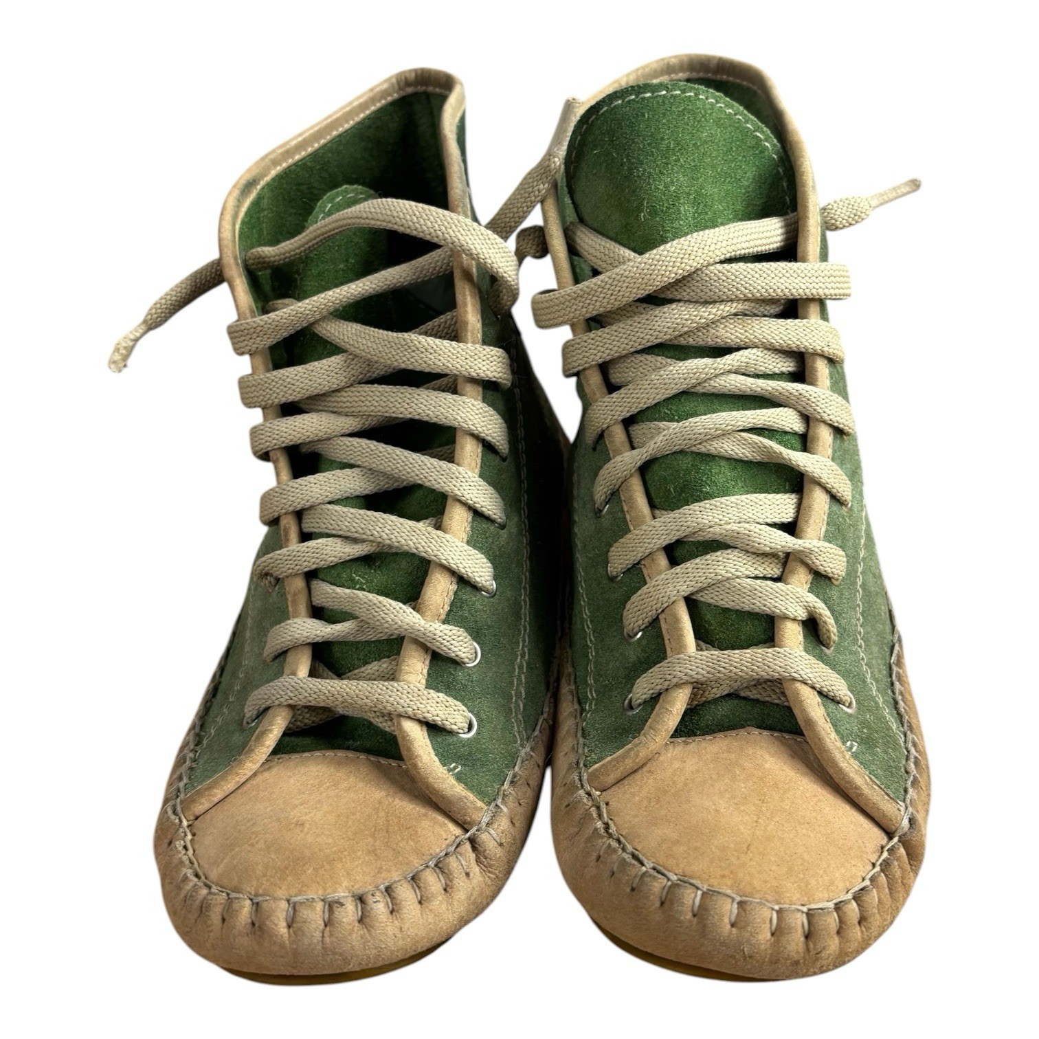 See by Chloe Green Suede High Top Sneakers Women’s Size 38 US 7.5