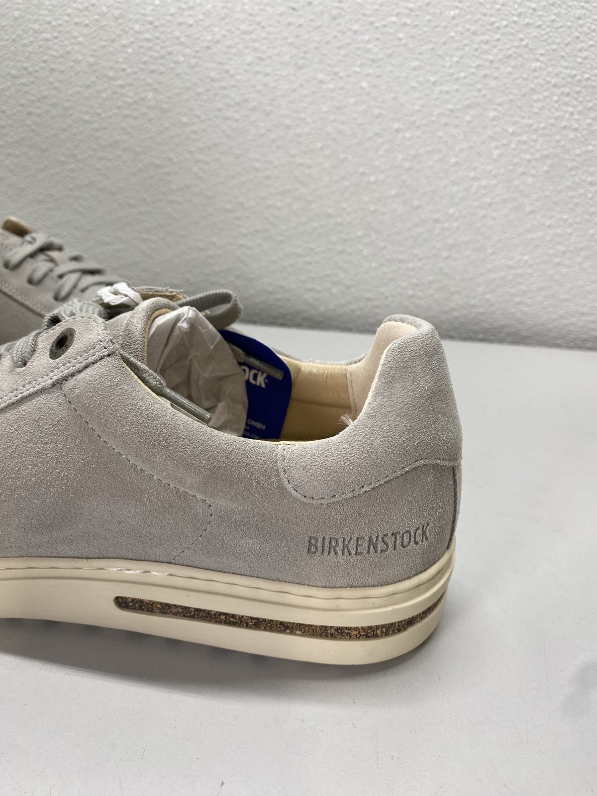 Birkenstock Unisex Bend Low Suede Leather Sneakers Size L 8, M 6 Stone Coin