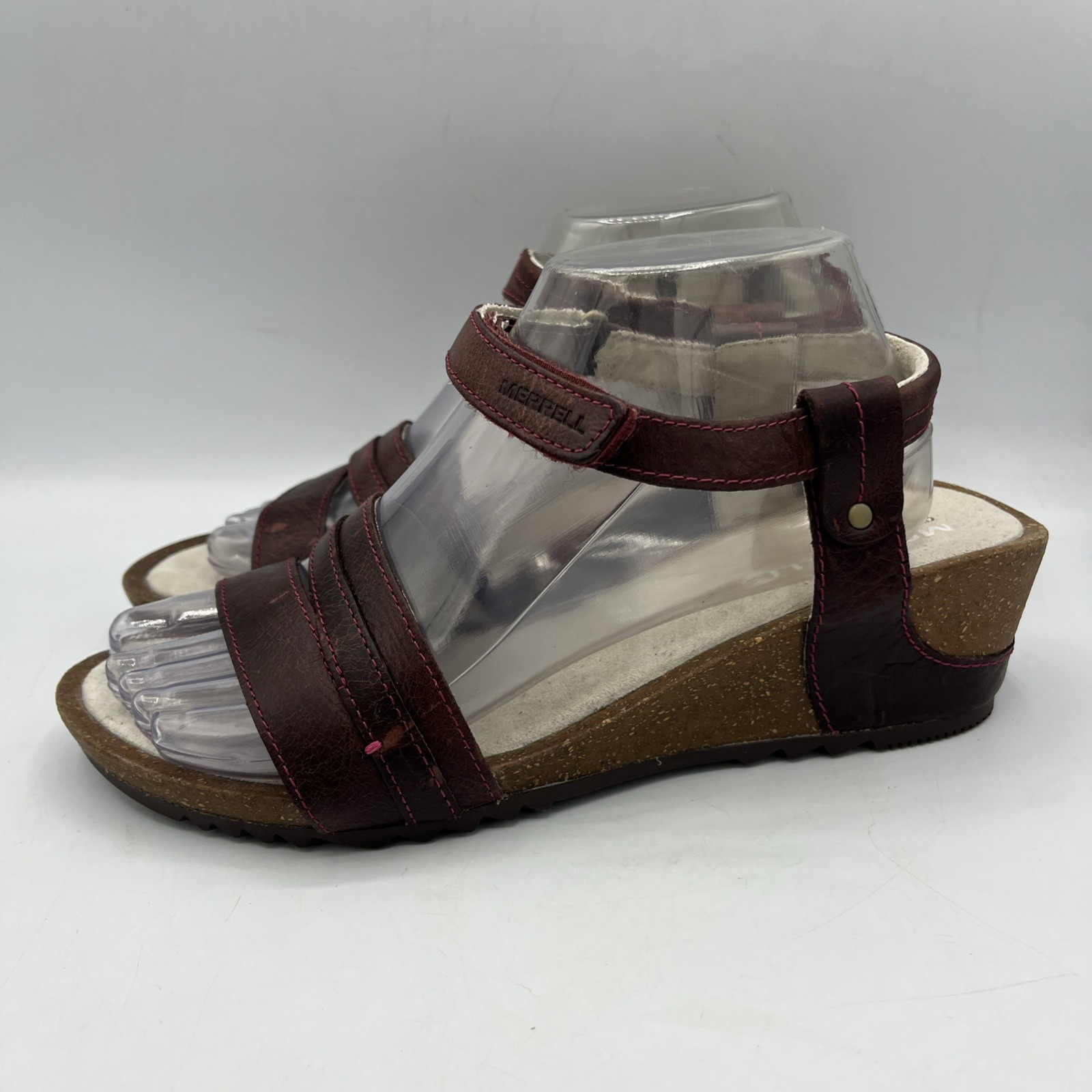 Merrell Revalli Aura Wedge Slingback Strappy Sandals Womens 9 J55426 Deep Purple