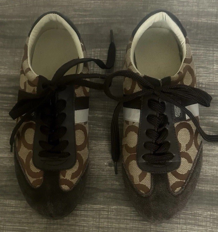 Coach Kelson Shoes Womens Brown Suede Casual Comfort Walking Sneakers Size 7