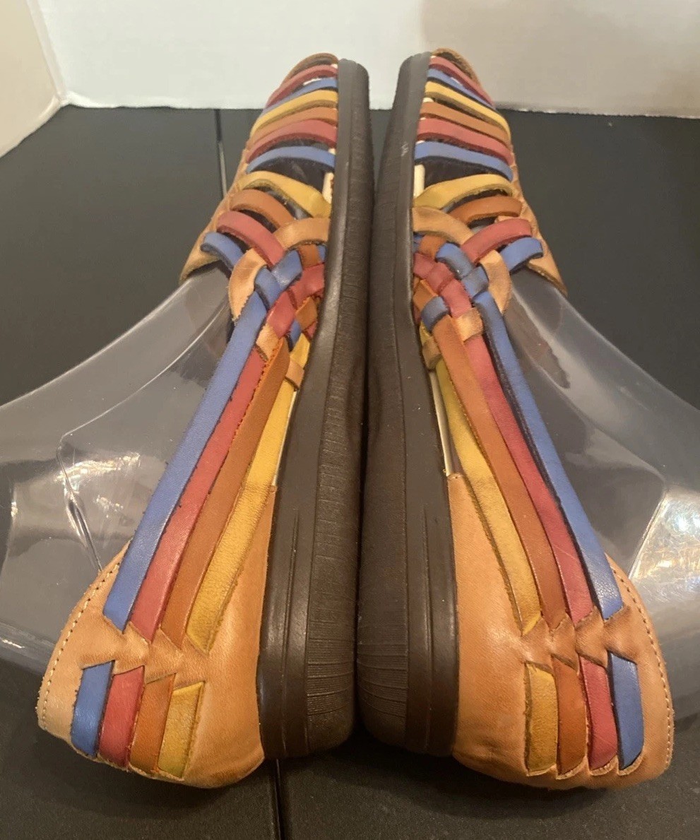 SOFT-SPOTS Women’s Trinidad – Multicolor Leather Man Made in Mexico Sz 9B