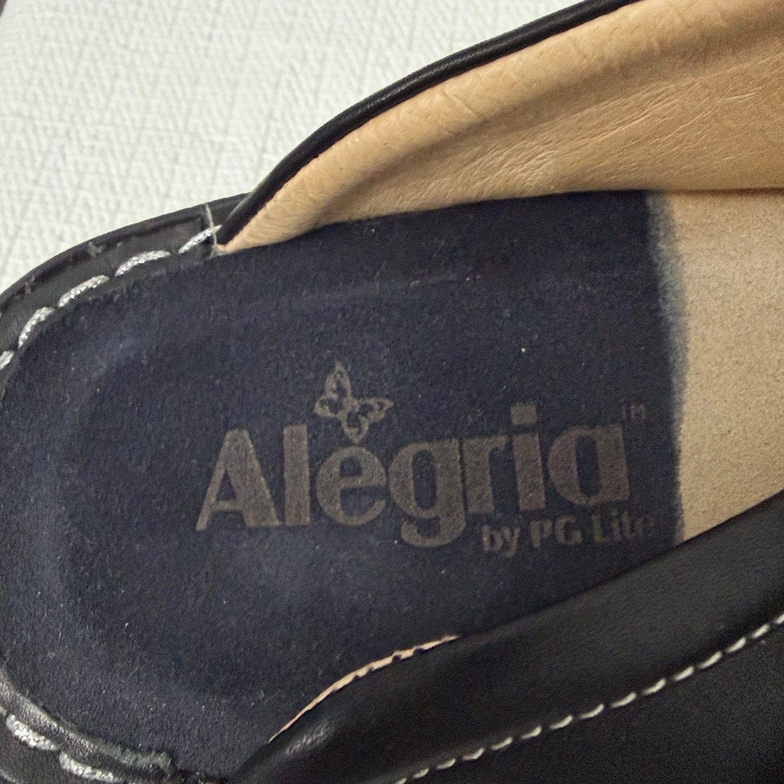 Alegria Seville Clog Womens Size 11 Black Leather Floral Cutout Comfort Shoes 41