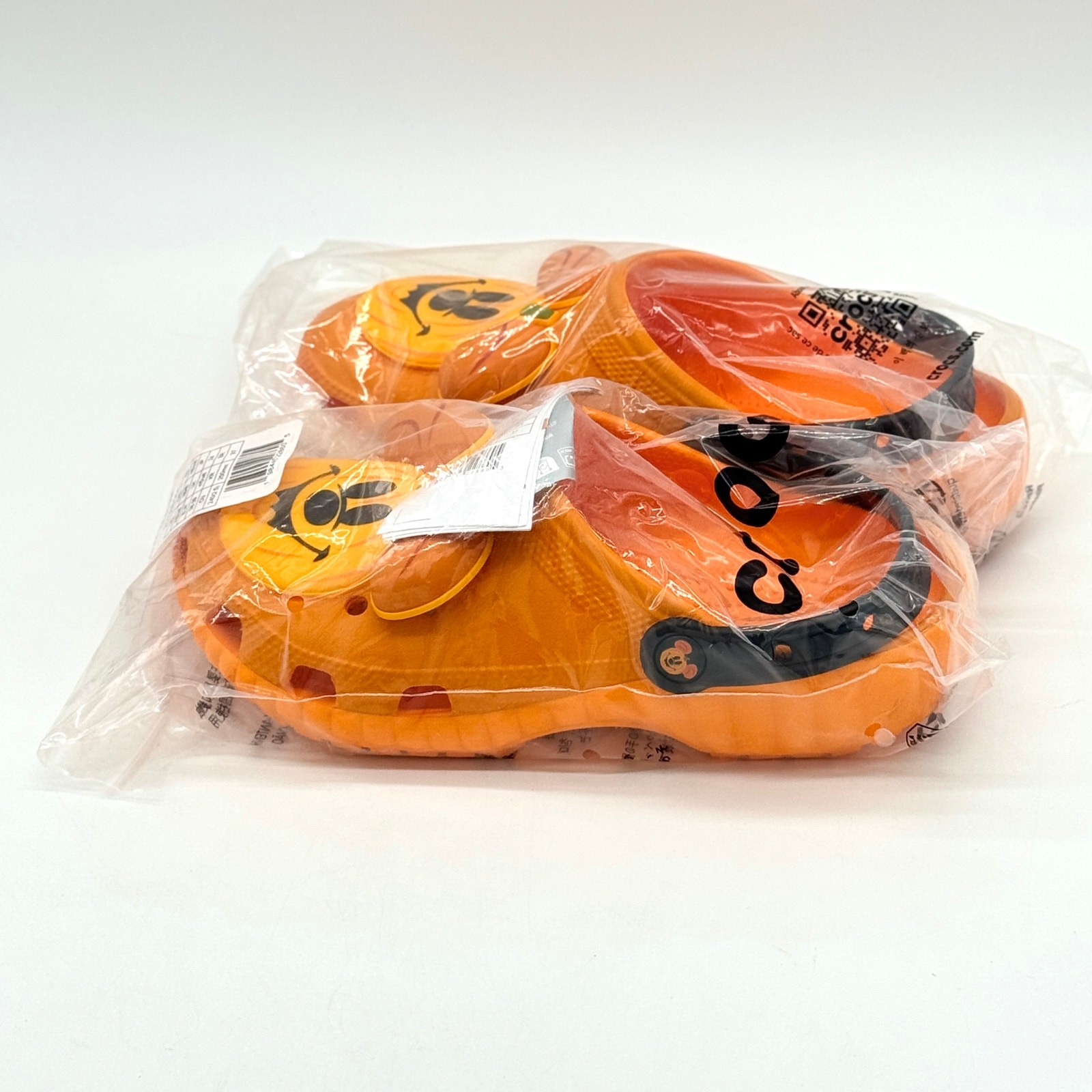Disney Mickey Mouse Jack O’ Lantern Pumpkin Orange Halloween Crocs M 6 / W 8 NEW