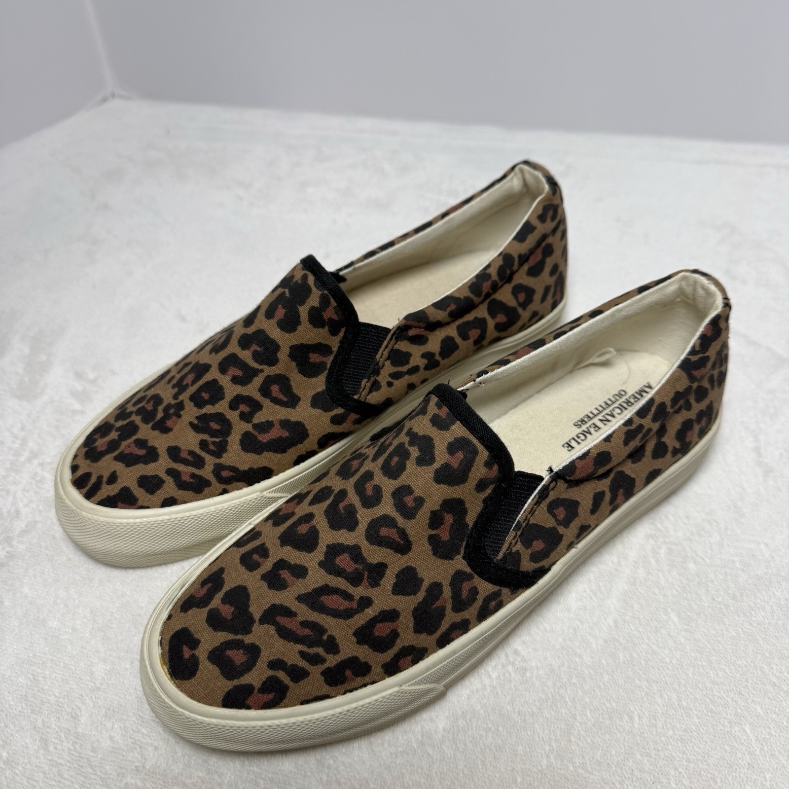 American Eagle Outfitters Womens Leopard Print Slip-On Shoes Sneakers Size 7 New
