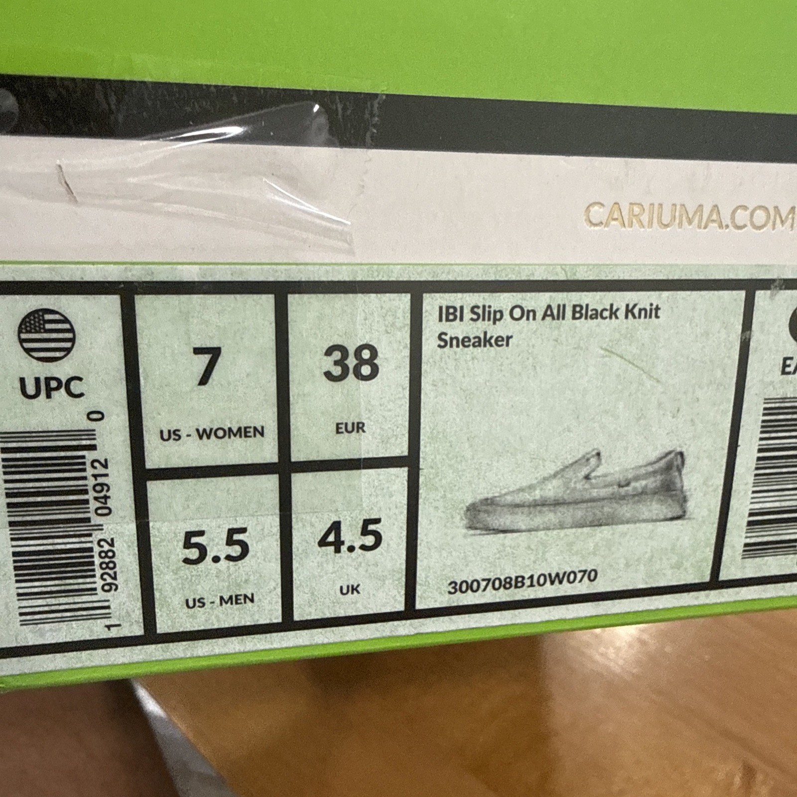 Cariuma Slip On Sneakers IBI Women’s US 7 UK 4.5 Black Knit Sustainable Comfort