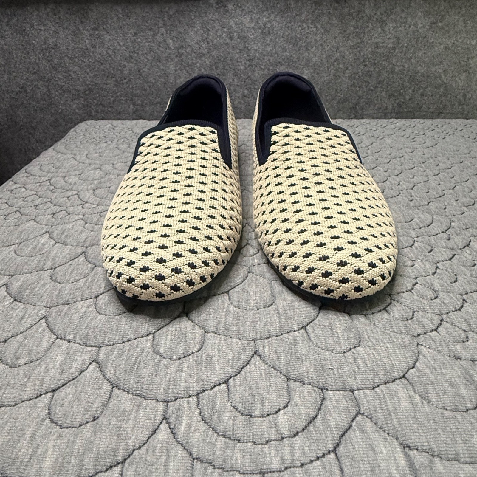 Vivaia Audrey Round-Toe Woven Knit Geometric Pattern Loafer Womens Size 9-9.5