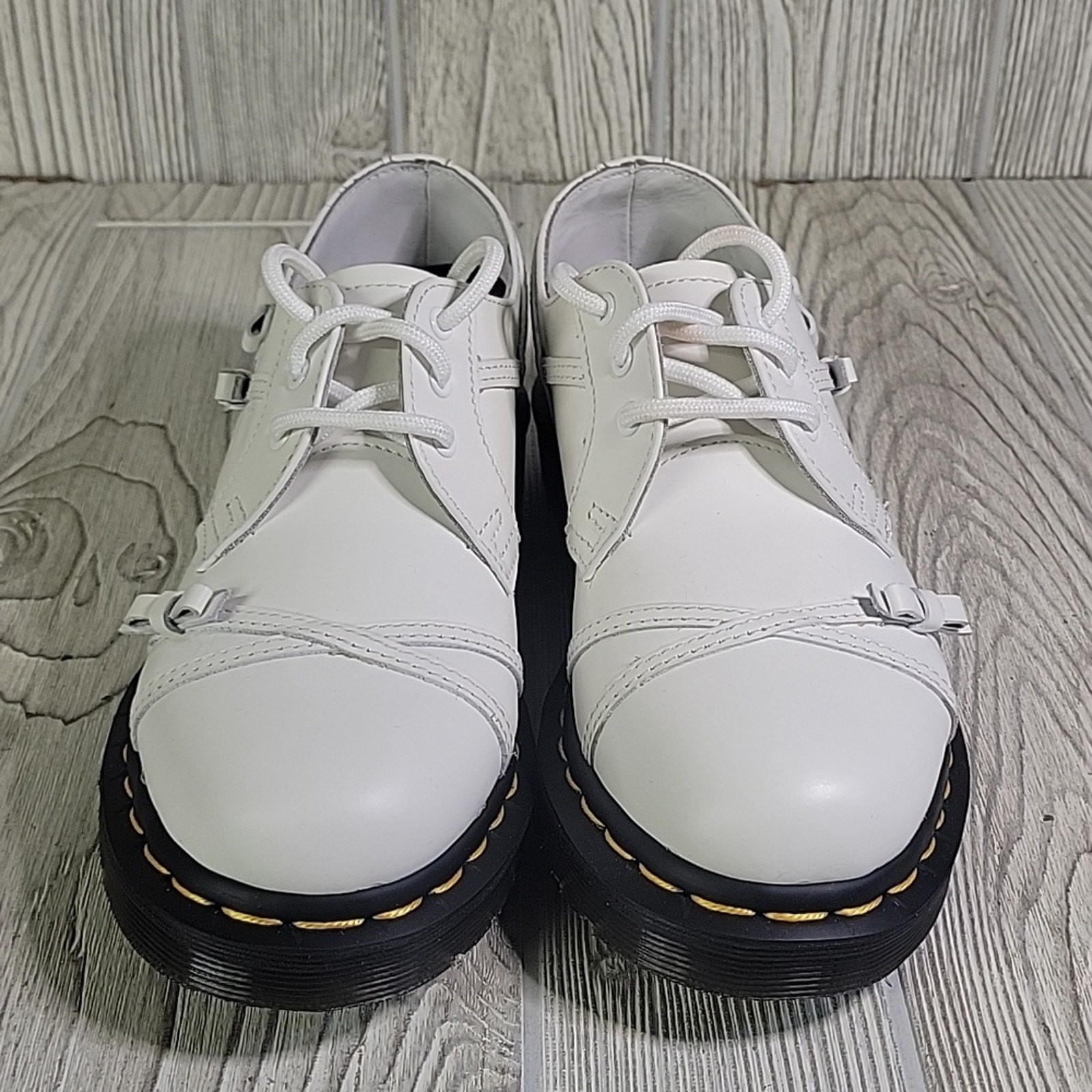 Dr. Martens 1461 Bow Lace Up Oxford White Leather Shoes Womens Size 5 NEW
