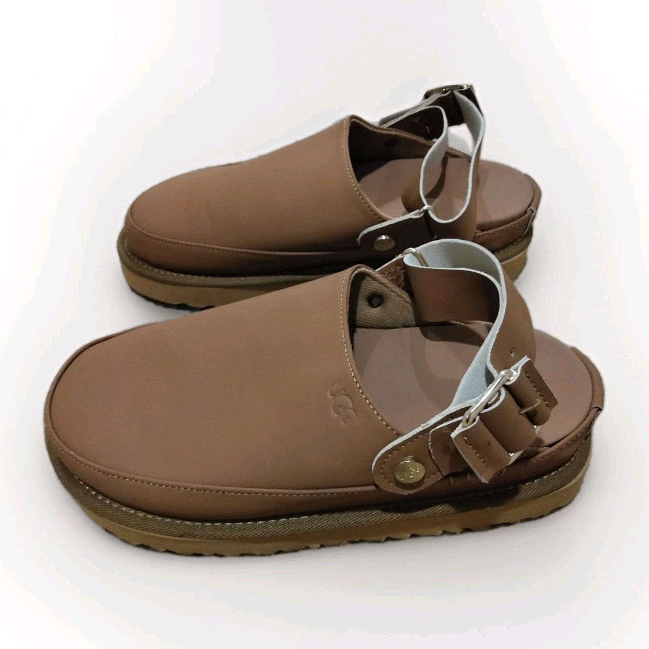 UGG Womens Goldenstar Clogs Chestnut Villa Clog Size 7 Leather