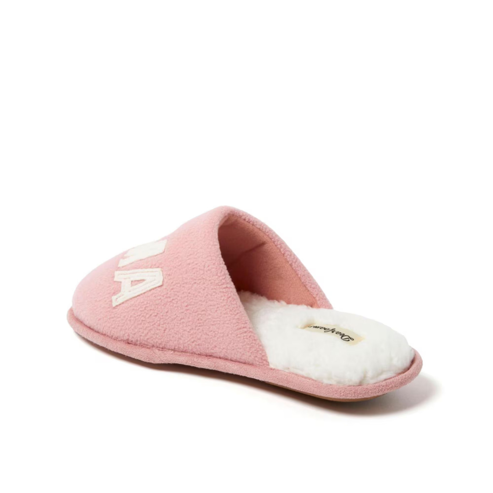 Women’s Dearfoams Carley Mama Bear Mom Scuff Slipper Blush SZ