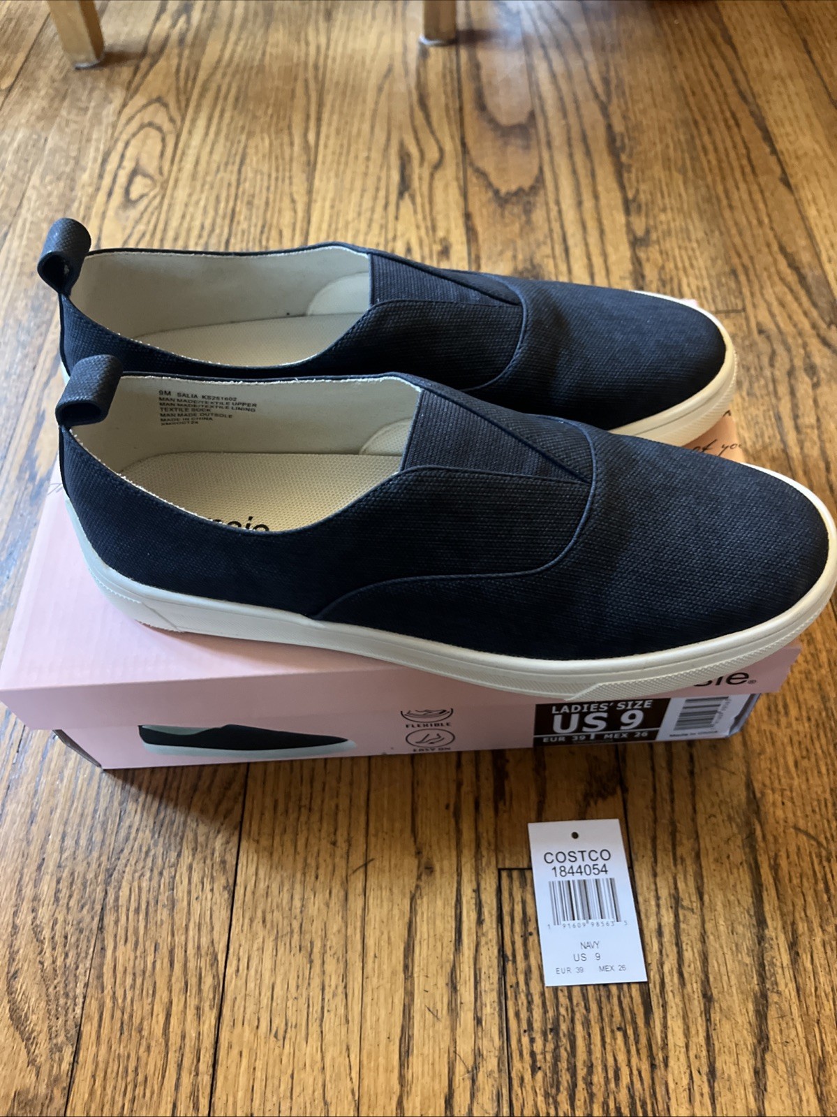 Kensie Shoes Womens Size 9 Navy Slip-On Casual Cushioned SALIA Sneakers NIB
