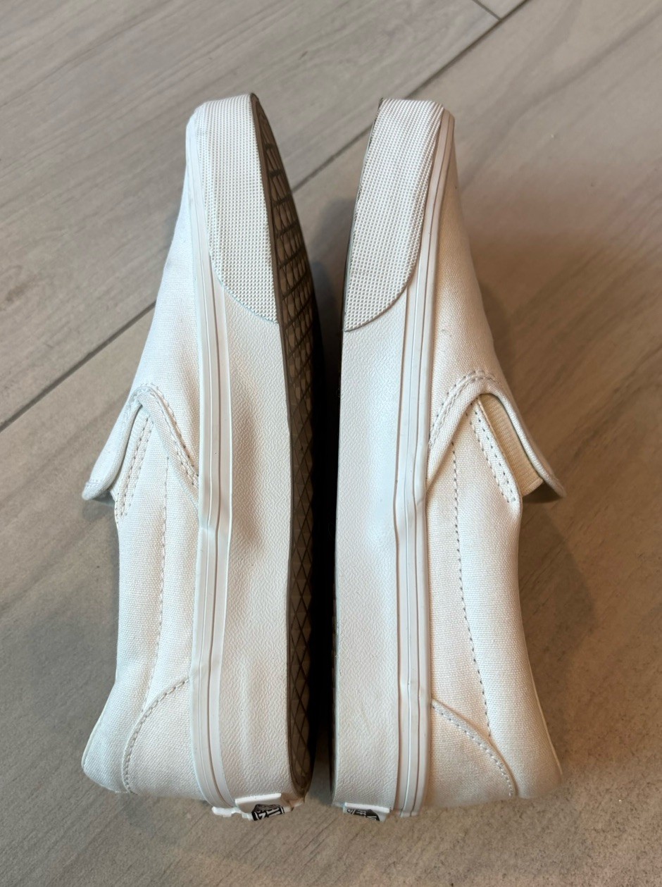 Vans Off The Wall Classic Slip On Sneakers White Low Top Unisex M/5 W/6.5
