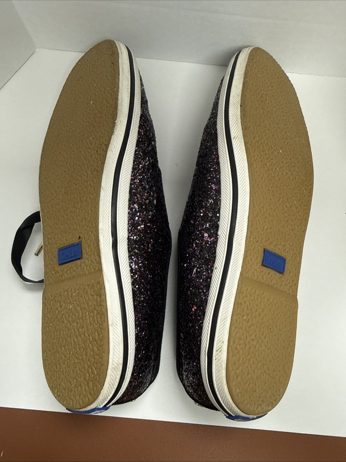 Kate Spade X Keds Sneakers Women’s Size 8 Deep Purple Glitter