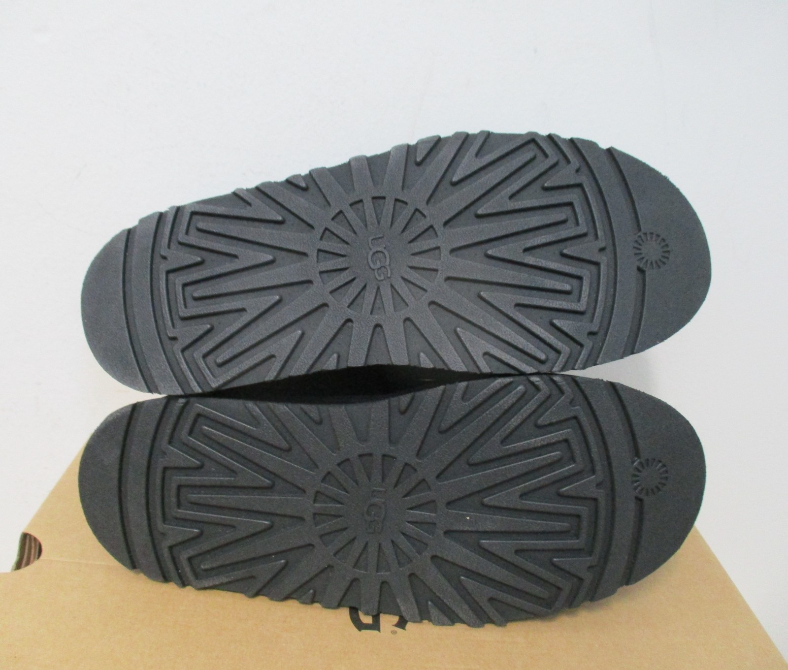 UGG Women’s TAZZ Platform Slippers Clog Shoes 8US BLACK Suede NWOB
