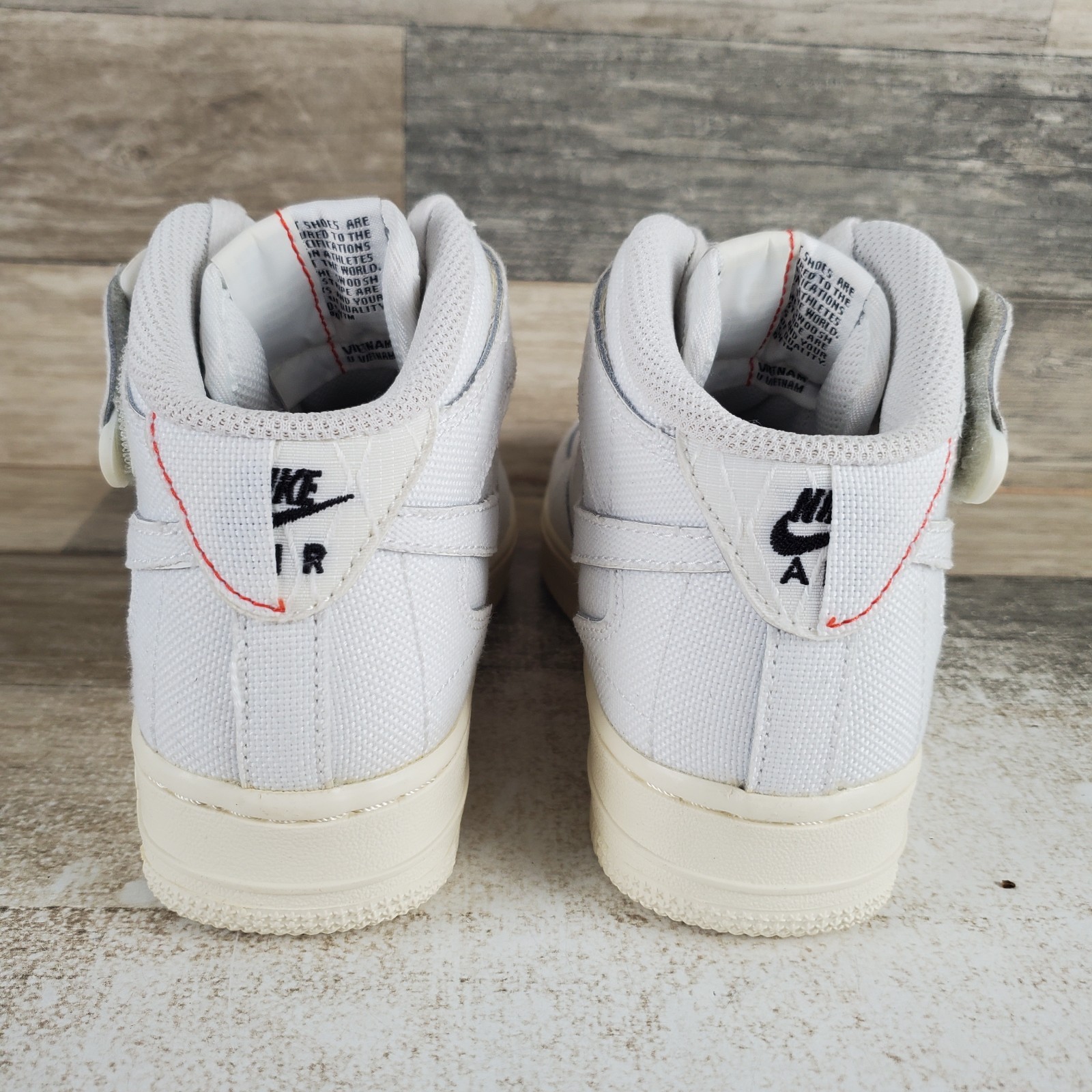Nike Air Force 1 Mid Womens Shoes Sz 5 Summit White Lace Up Mid Top Sneakers