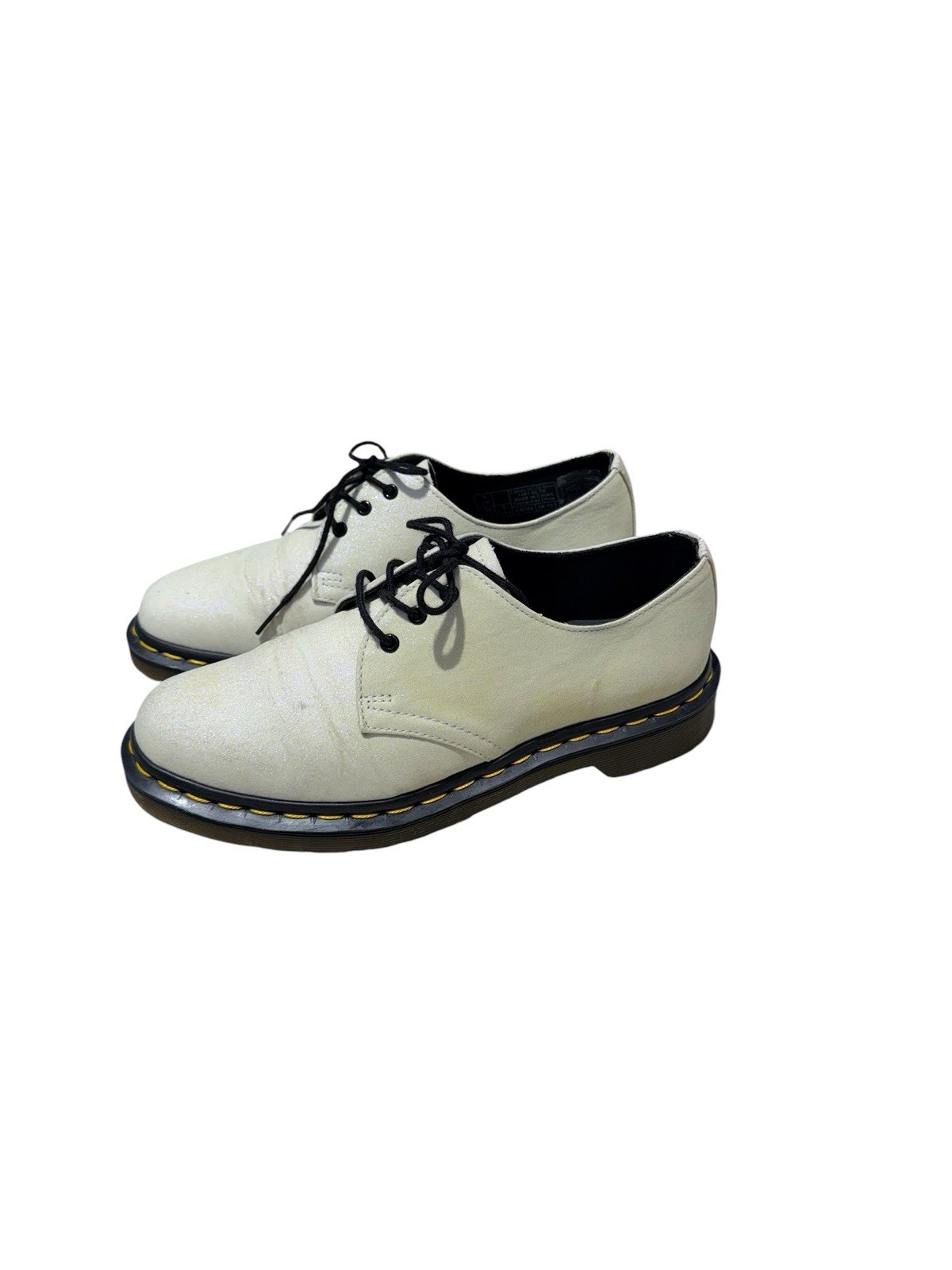 Dr. Martens 1461 GLTR Women’s US 8 White Iridescent Glitter Leather Oxfords