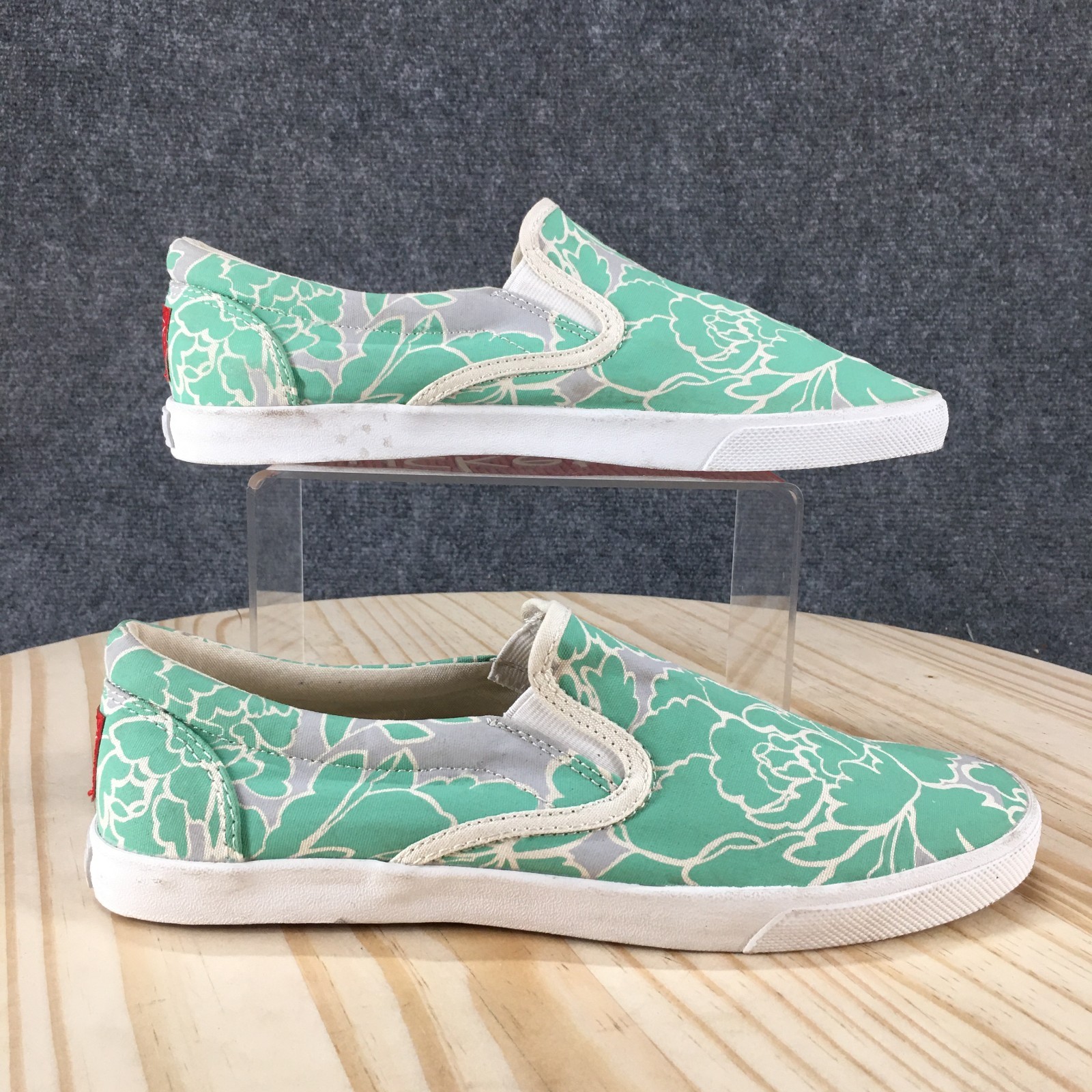 Bucketfeet Shoes Womens 10 Blossom Slip On Casual Sneakers Green Floral Casual