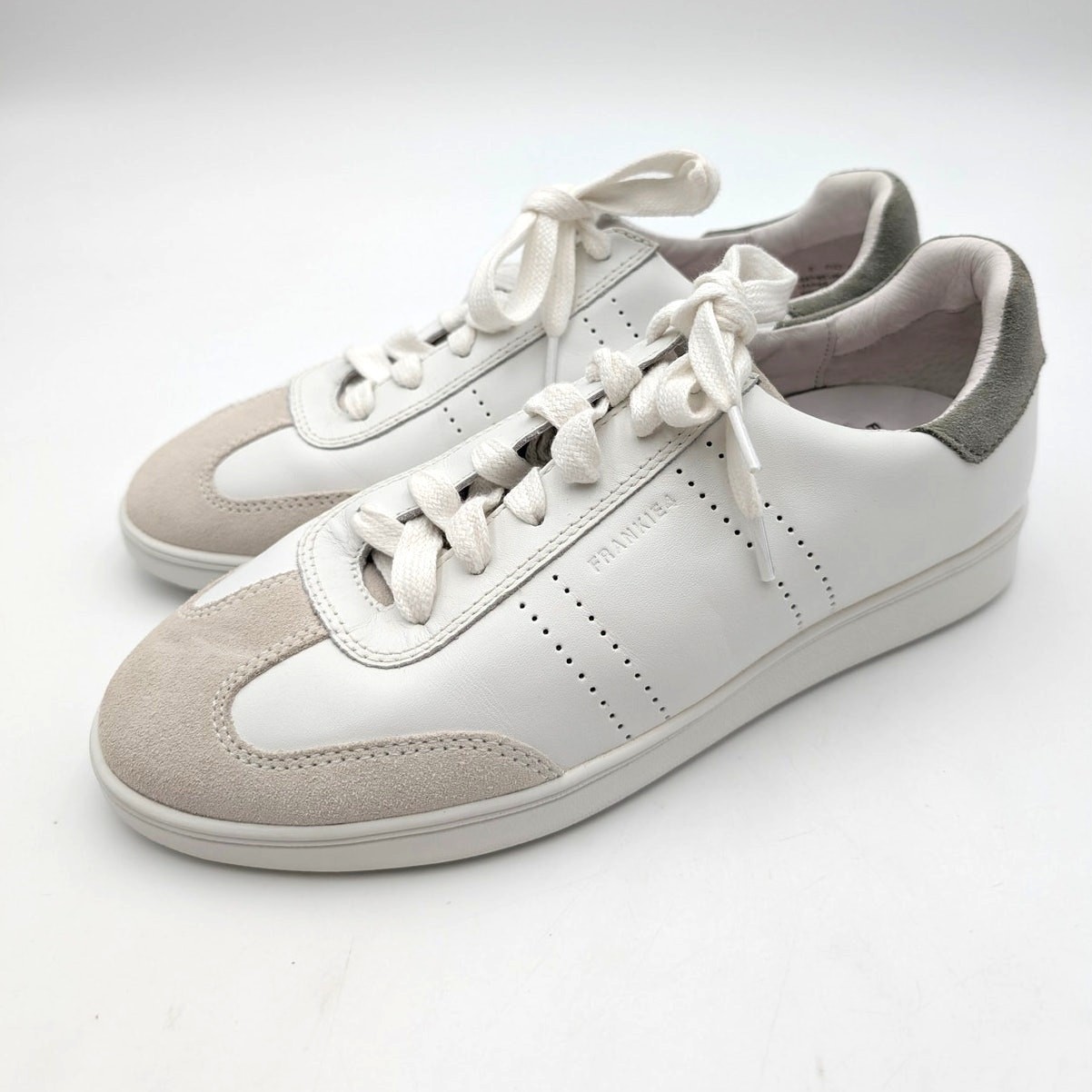 FRANKIE4 Drew Lace-Up Sneaker Shoes Round Toe Women’s White Size US8 EU38