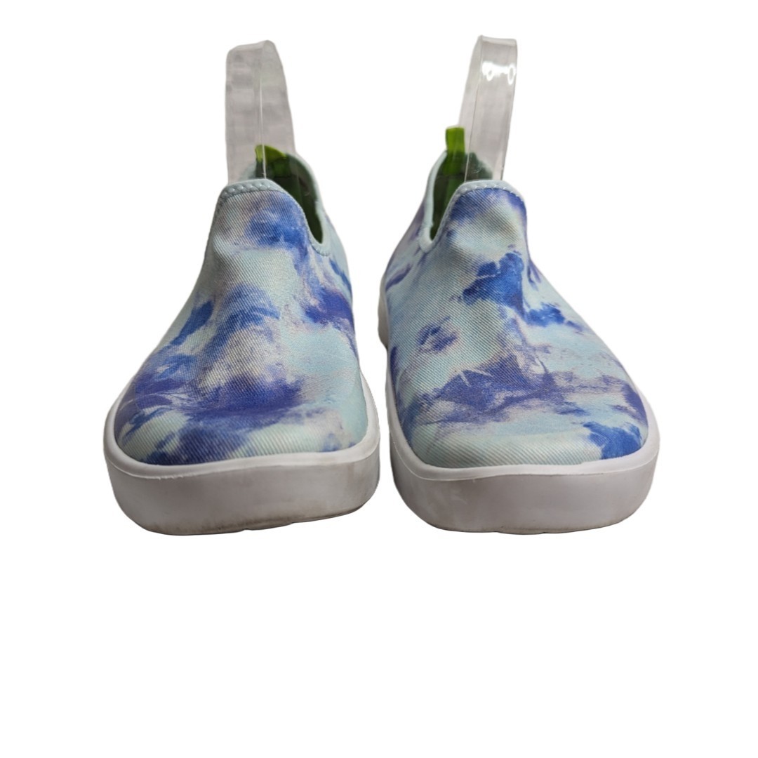 OOFOS OOmg Eezee Low Women Blue Tie-Dye Casual Slip-On Recovery Shoes Size 8.5