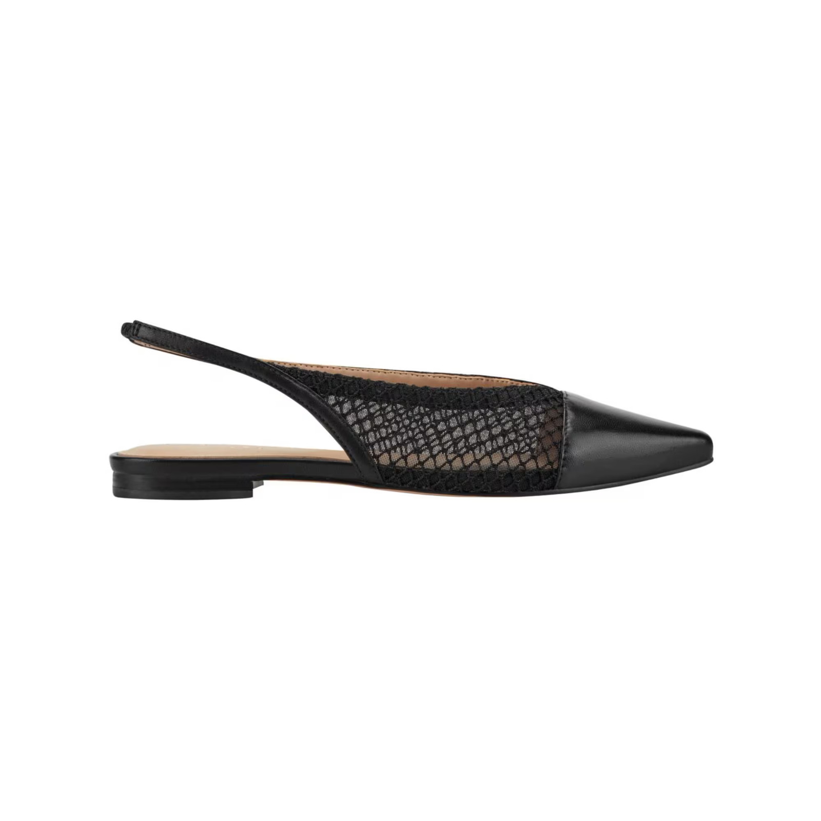 Women’s Marc Fisher LTD Davin Mesh Slingback Dress Flats Cognac Mesh/Leather