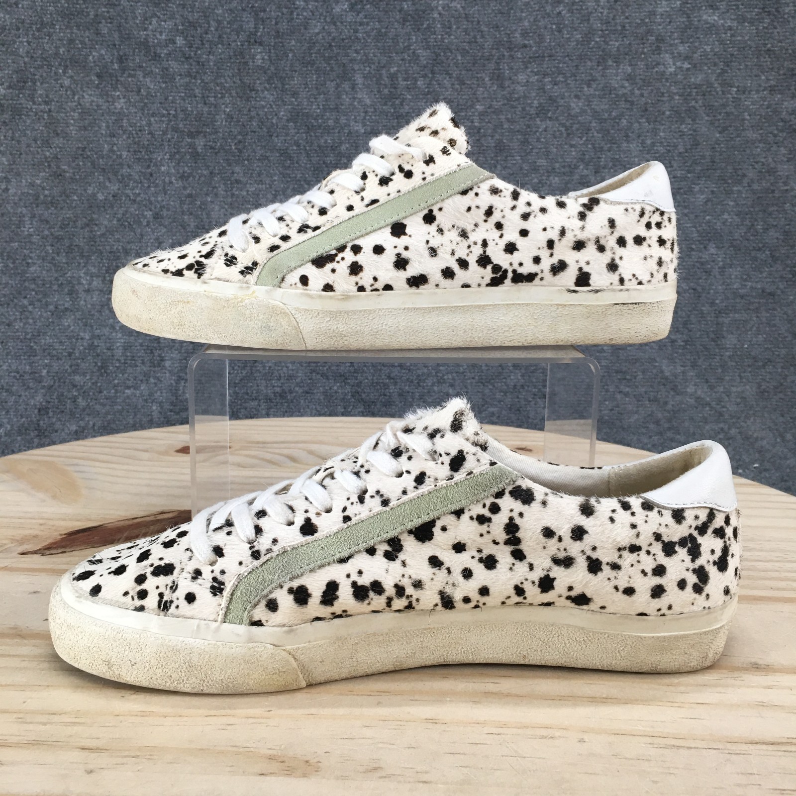 Madewell Shoes Womens 9.5 M Mens 6 M Sidewalk Low Sneakers White Dalmatian Print