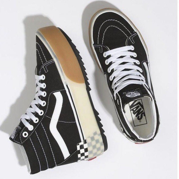VANS Old Skool SK8-Hi Stacked Checkerboard Shoes Size 7.5 Women’s 6.0 Men’s