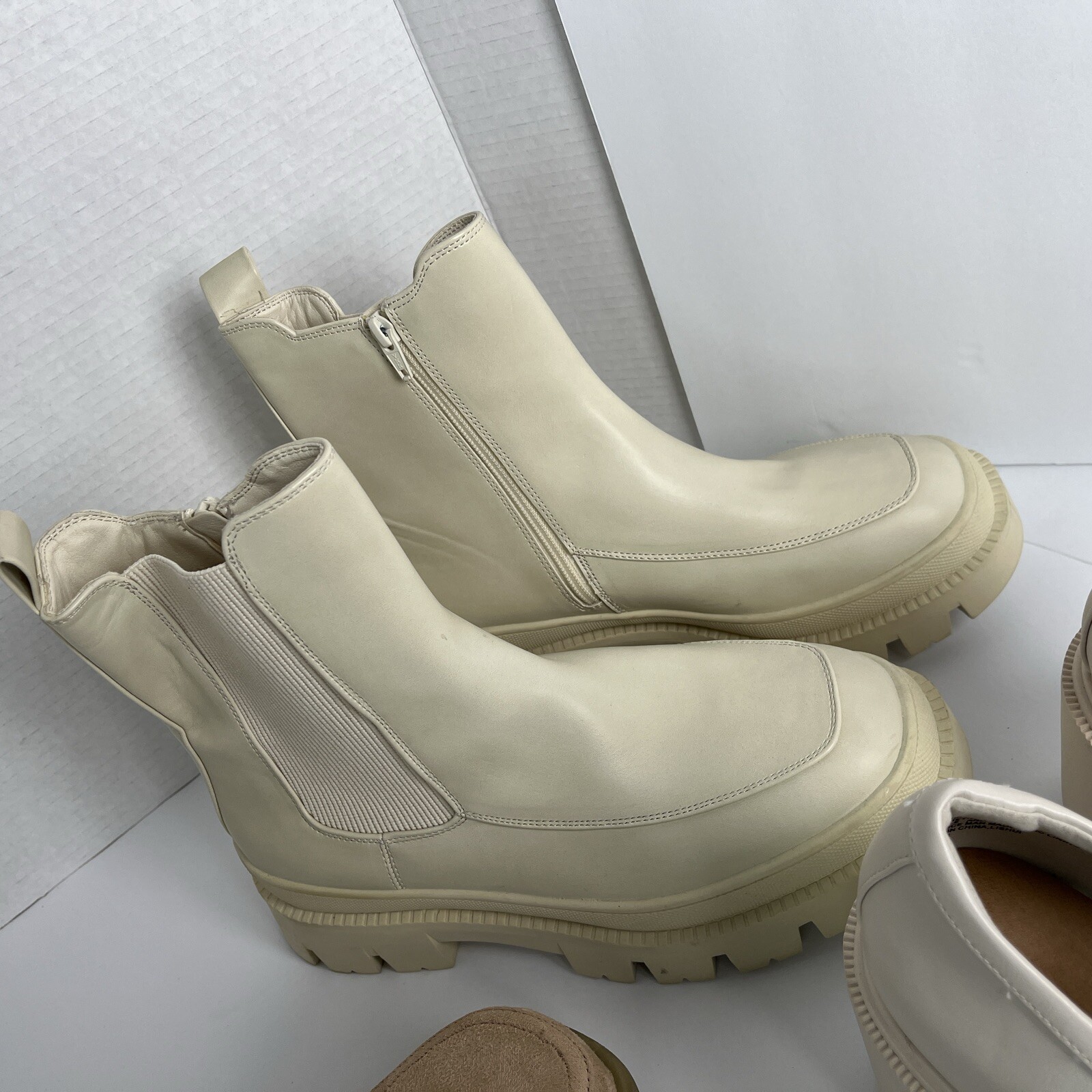 3 Pairs of Lane Bryant Shoes Womens 10W White Penny Loafer Platforms NEW UNWORN