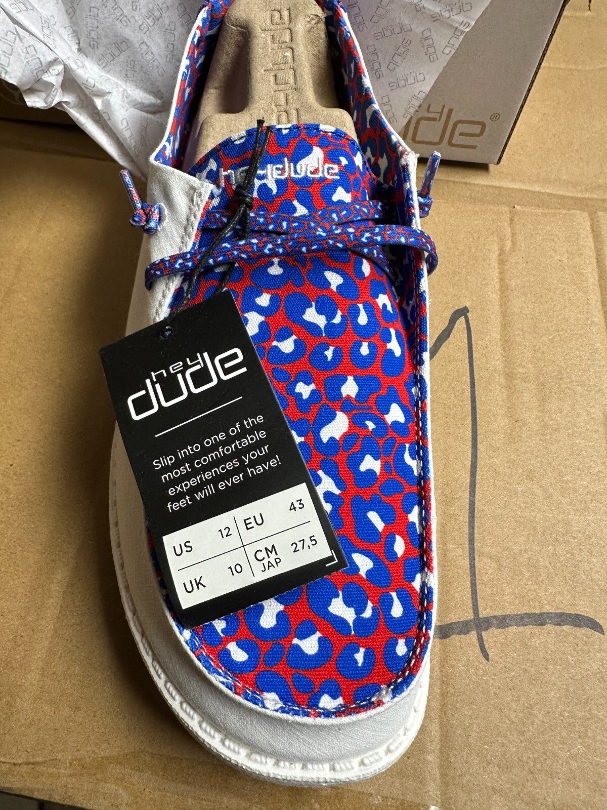 HEY DUDE WENDY LEO AMERICANA LADIES 12 MENS 10
