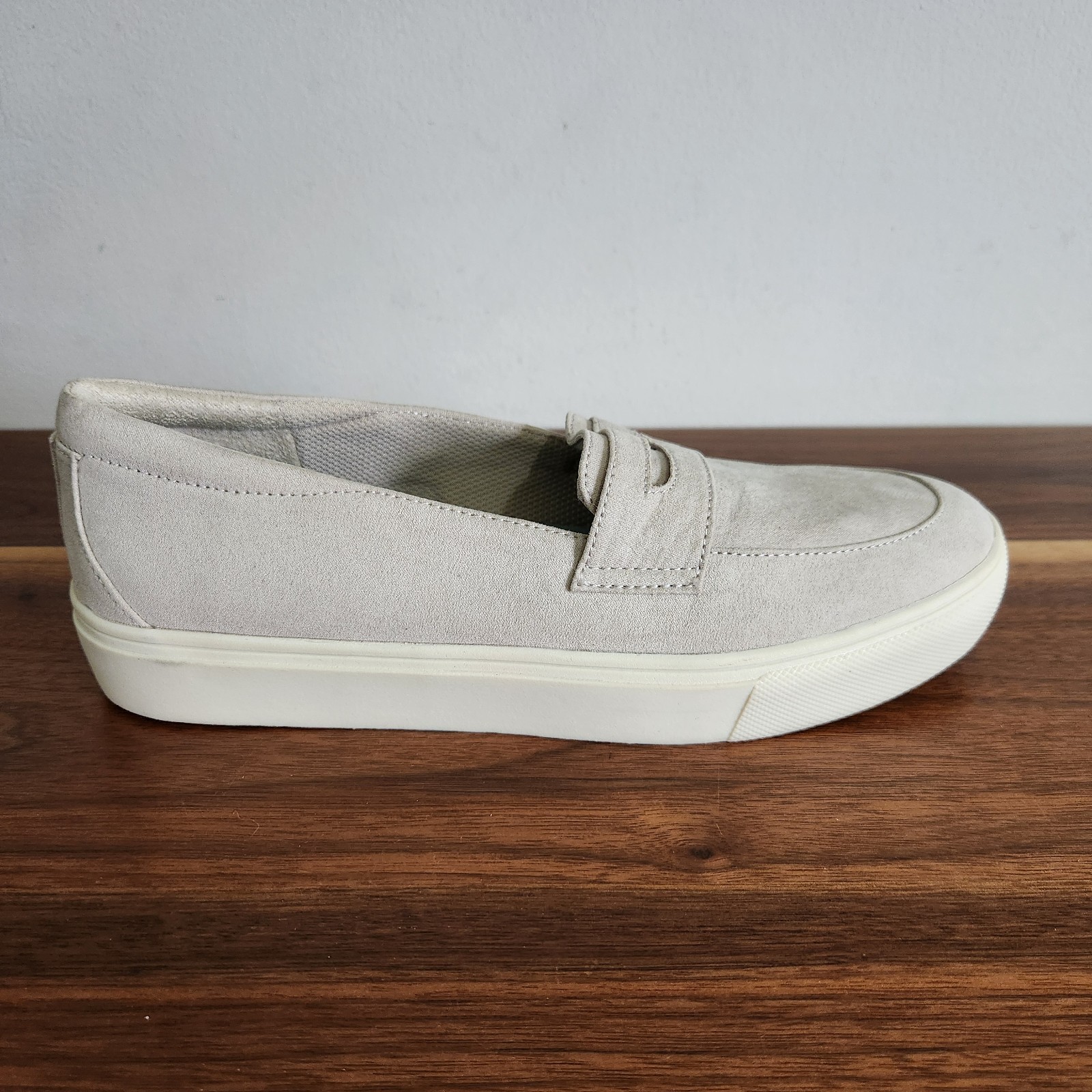 Dr Scholls Nova Sneakers Womens 10M Slip On Comfort Loafer Shoes Light Gray