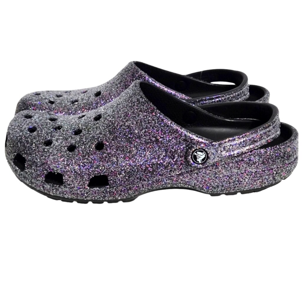 Crocs Unisex-Adult Classic Sparkly Clogs, Metallic and Glitter Shoes Clog 13M