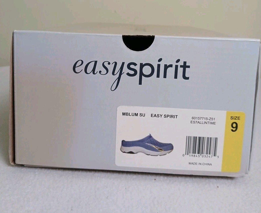 Easy Spirit Argyle Cushioned Walking Clog Slip-On Shoes Navy 9M NWB
