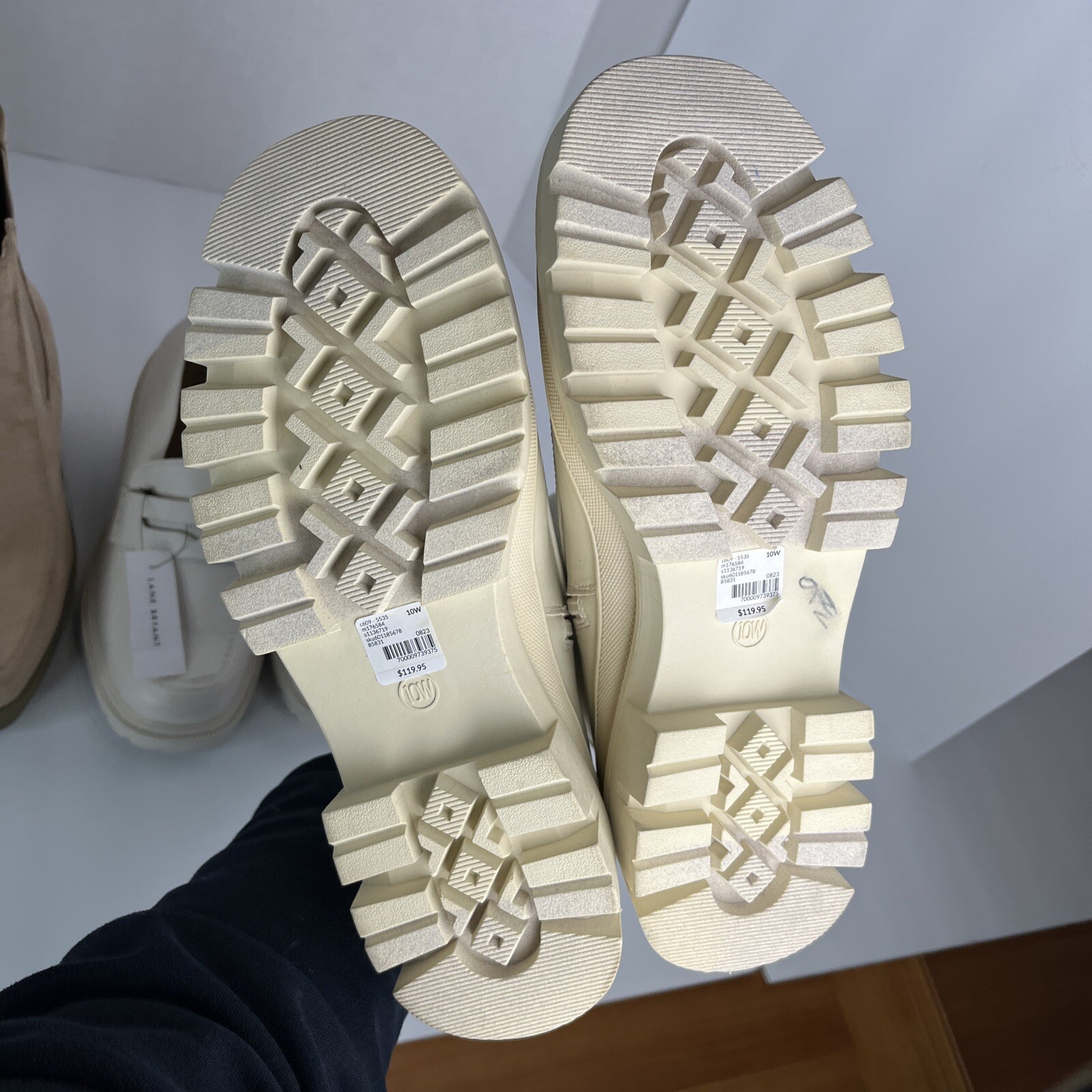 3 Pairs of Lane Bryant Shoes Womens 10W White Penny Loafer Platforms NEW UNWORN