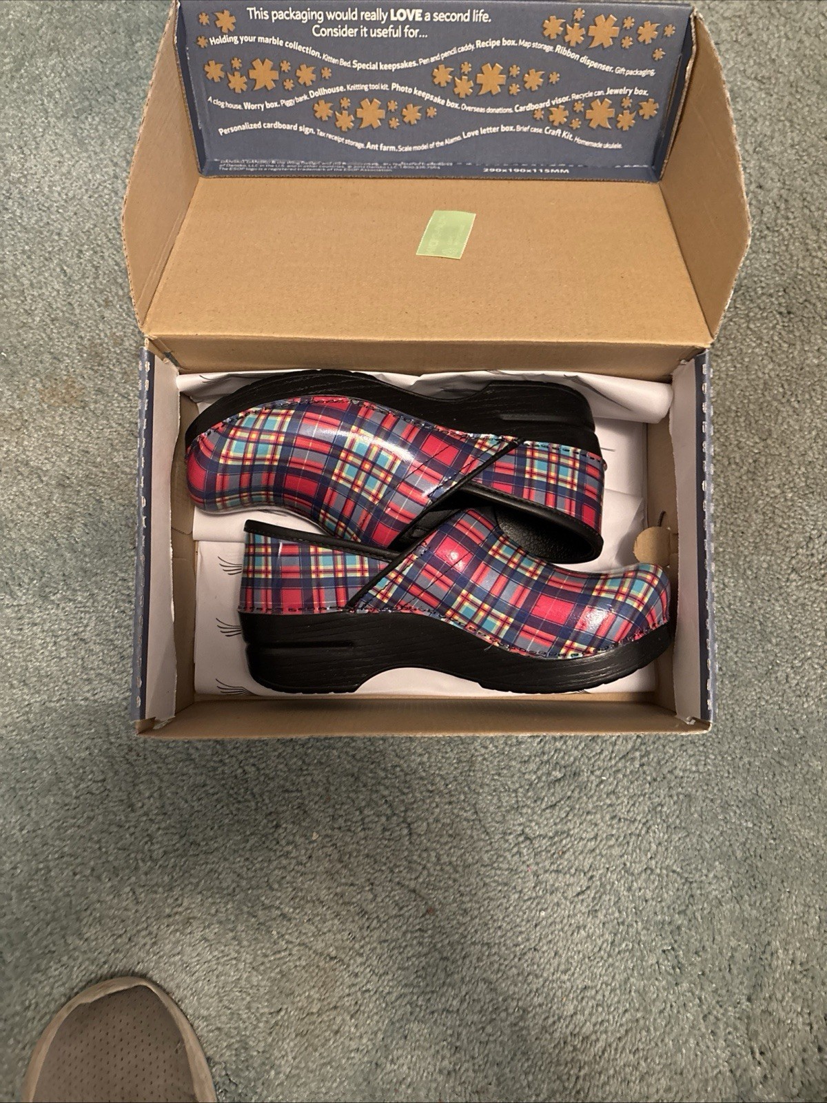 Dansko Women’s 7 Professional Color Block Patent Leather Size 37 Nursing Clogs