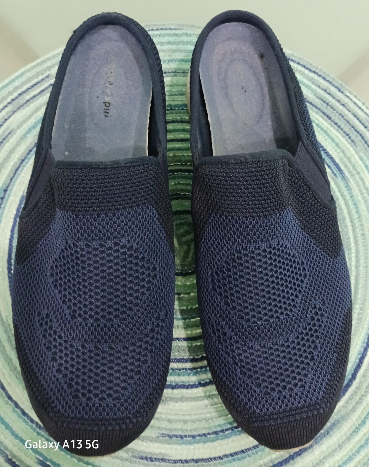 Easy Spirit Women’s Takeknit Slip-On Mule Sneakers Blue Size 9.5 M