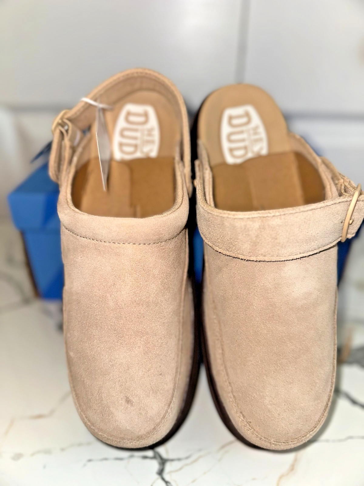 Hey Dude Austin Lift Clog Sesame Multi Suede Women’s Size 10 NWT