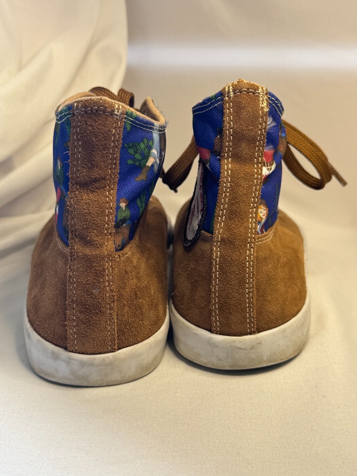 Reba by Justin Womens 7.5 Brown Suede Western High Top Sneakers Cowboy