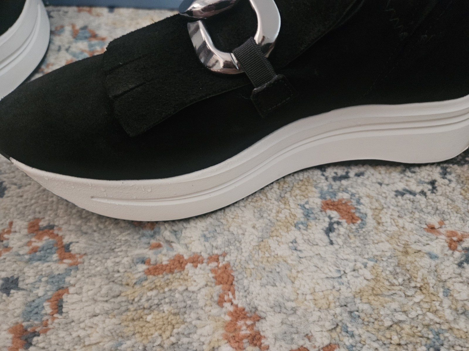 SoftWaves Arch Support Black Comfort Platform Slip-On Sneakers EU 40