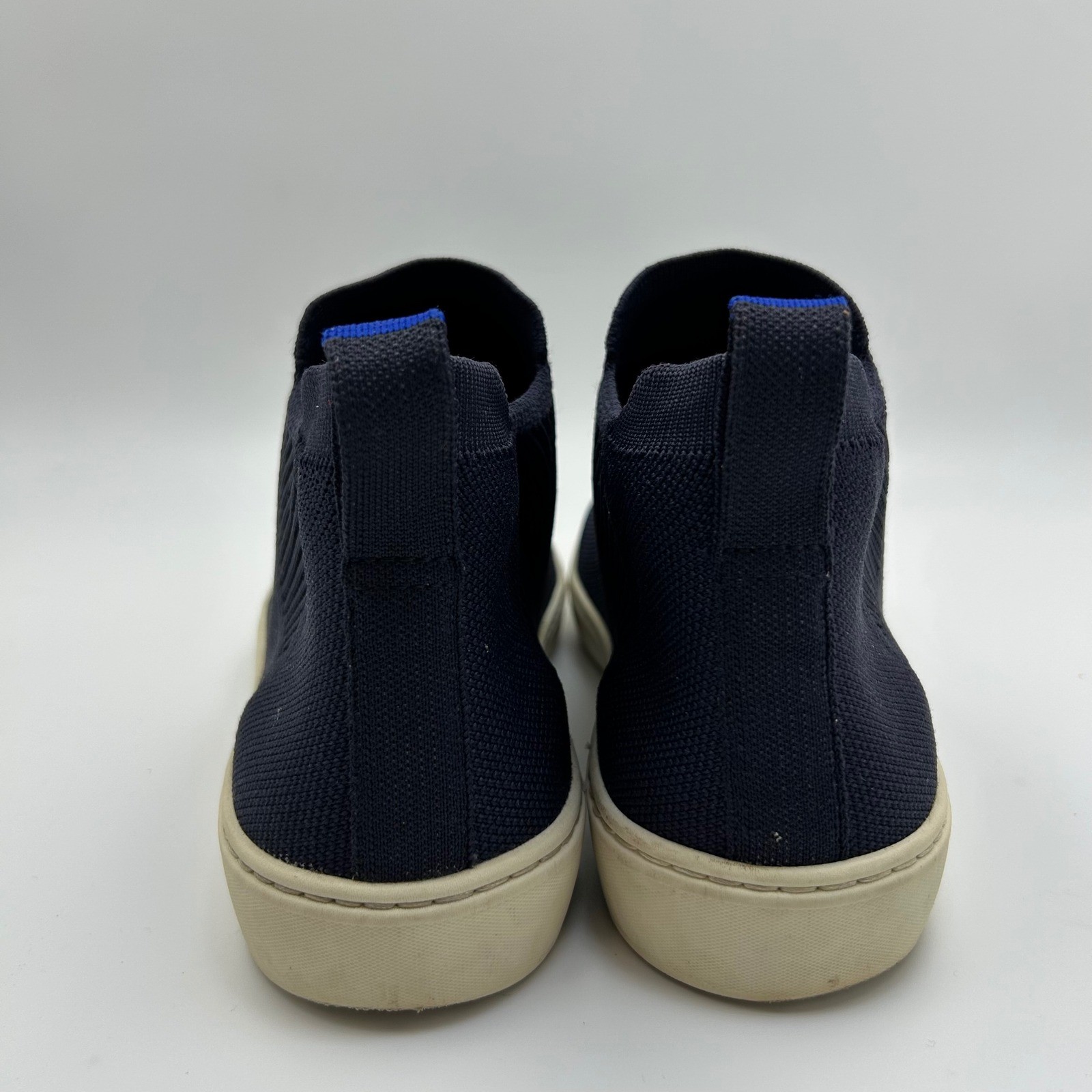 Rothy’s Chelsea Sneaker Women 9 Navy Blue Knit Slip On Sustainable Casual Comfor